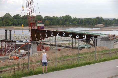 Photos Construction Continues On Tulsas New Pedestrian Bridge