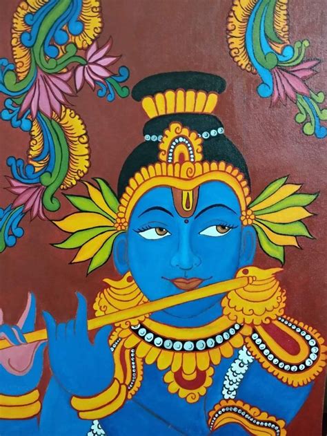 Lord Krishna Mural Art Art Lord Krishna