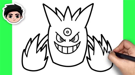 How To Draw Mega Gengar Pokemon Easy Step By Step Tutorial