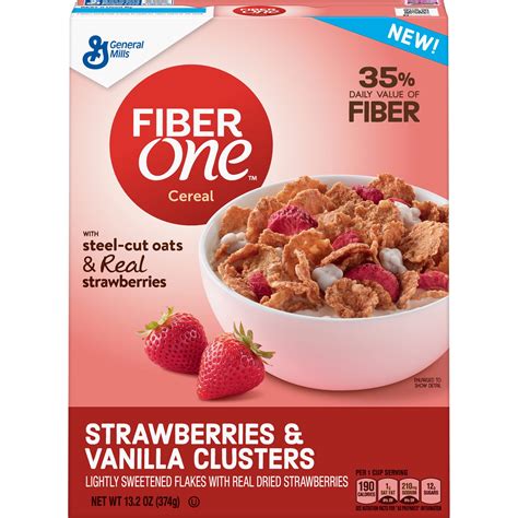 Fiber One Cereal Strawberries And Vanilla Clusters 13 2 Oz