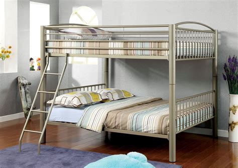Lovia Full Over Full Metal Bunk Bed From Furniture Of America Cm Bk1037f Coleman Furniture