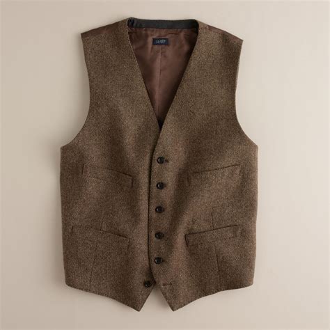 Jcrew Harvest Herringbone Vest In Brown For Men Lyst