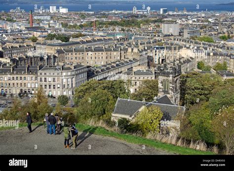 The View From Calton Hill In Edinburgh Looking North Towards Leith And