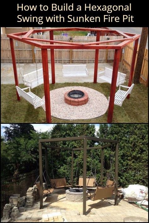 Enjoy Your Outdoor Area By Building This Hexagonal Swing With Sunken