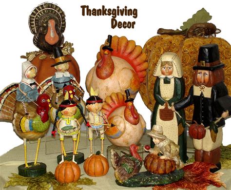 Pair Turkeys And Pilgrims And Indians With Pumpkins For A Thanksgiving Display Thanksgiving