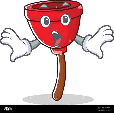Surprised Plunger Character Cartoon Style Stock Vector Image And Art Alamy