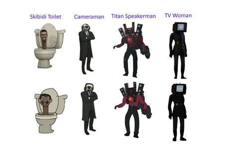 Redrawn Skibidi Toilet Characters By Abbysek On Deviantart