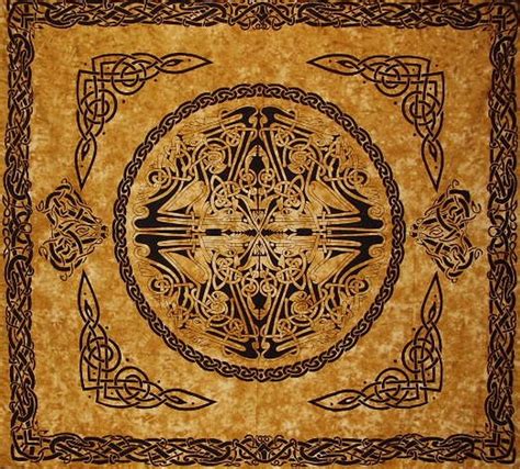 The most common celtic tapestry wall hanging material is cotton. Web of Life Celtic Tapestry-Coverlet-Wall Hang-Amber-Twin | eBay