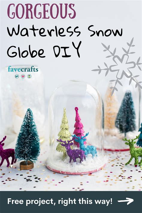Insanely Gorgeous Waterless Snow Globe Craft Snow Globe Crafts Globe