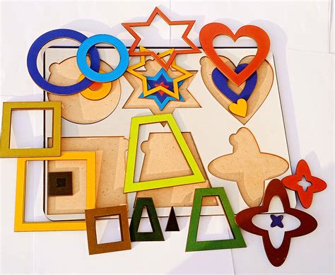 Wooden Knob Puzzle Large Shapes 23 Pcs Fingo Brain