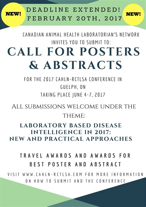 Call For Abstracts Posters Rctlsa Cahln