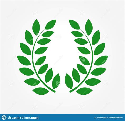 Green Laurel Leaf Wreath Stock Vector Illustration Of Tree 157489488