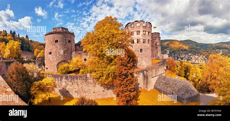 Ruins Of Heidelberg Castle Heidelberger Schloss In Autumn This