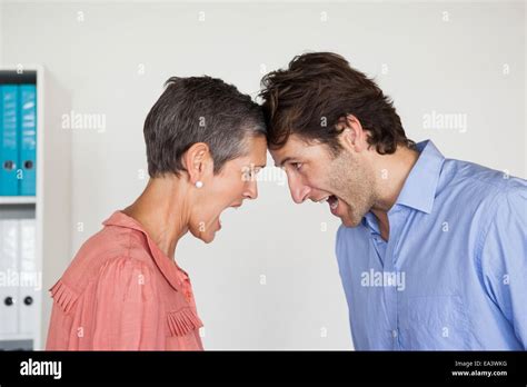 Angry Business People Shouting At Each Other Stock Photo Alamy