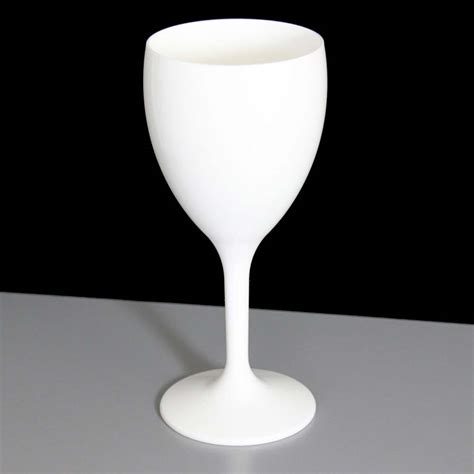 Large White Plastic Wine Glasses