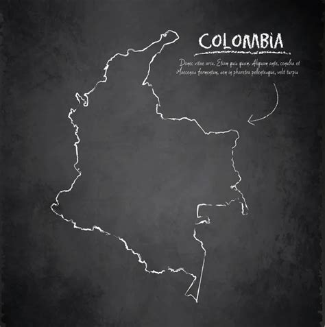 Mapa Negro De Colombia Imágenes De Stock De Arte Vectorial Depositphotos