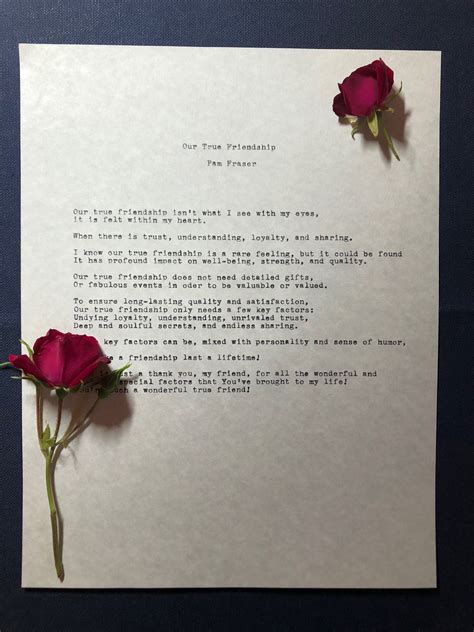 A True Friend Poem Customizable | Etsy | Friend poems, True friends, Best friend poems