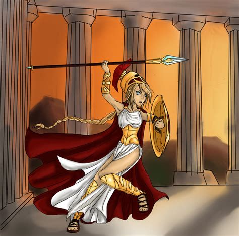 Athena Goddess Of War By Scarletthief On Deviantart