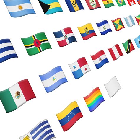 Vector Emoji Flags Americas