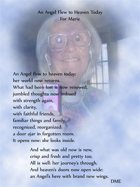 An Angel Flew To Heaven Today Daniel Mark Picture Poems