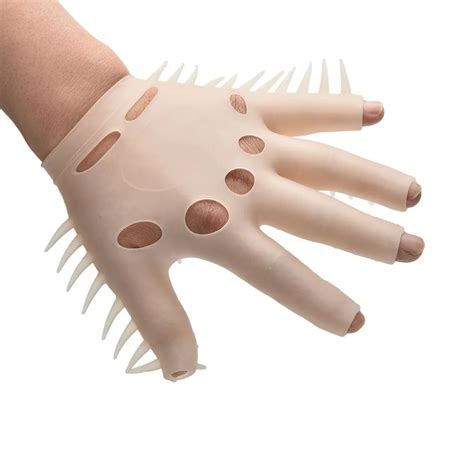 Silicone Sauna Sex Gloves Sexy Spike Sm For Male Masturbation Massage Flirting Glove For Couples