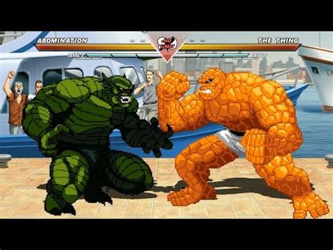 Abomination Vs The Thing High Level Awesome Fight Youtube