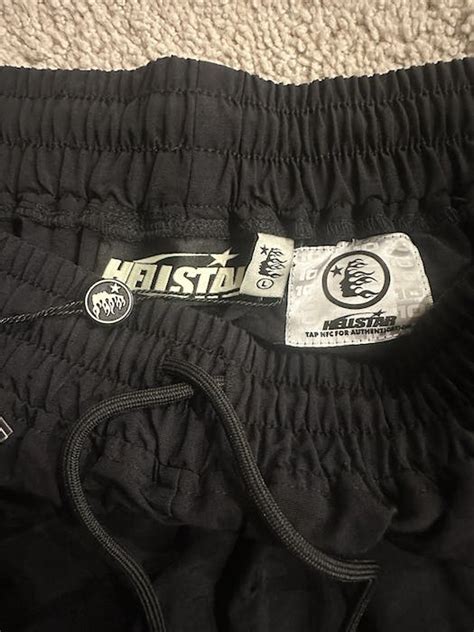 Hellstar Hellstar Waxed Nylon Athletic Shorts Black Large Grailed
