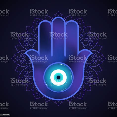 Ornate Hamsa Obereg Against The Evil Eye And Spoilage Vector Stock