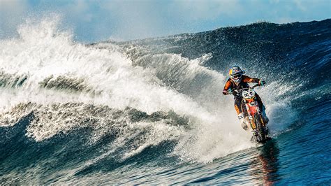 How To Surf An Ocean Wave With A Dirt Bike The