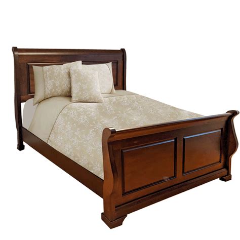 Hockley Solid Wood Sleigh Bed Toronto Handcrafted Panel Bed Up To