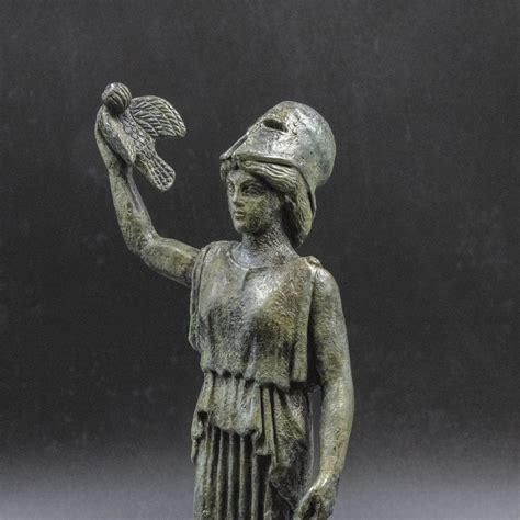 Greek Goddess Athena Bronze Statue Greek Mythology Metal Art Sculpture Ancient Greece Museum