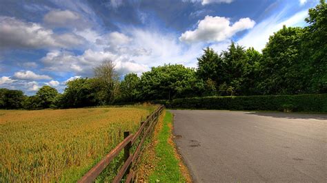 Countryside Road Natural Landscape Widescreen Wallpaper Preview