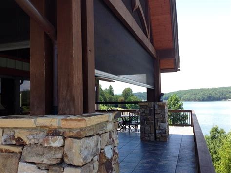 Retractable Screens At Lake House With Folding Wall