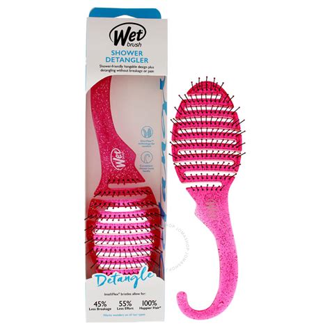 wet brush shower detangler brush pink glitter by wet brush for unisex 1 pc hair brush