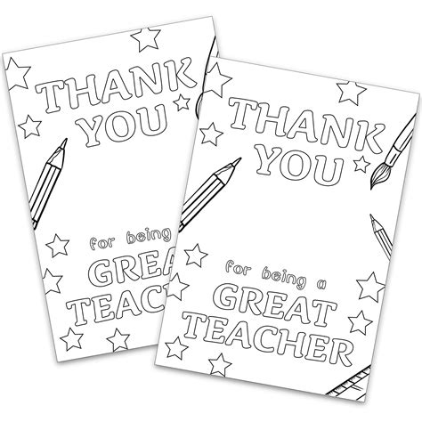 Teacher Thank You Coloring Pages