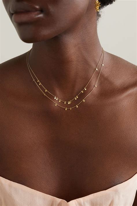 Sia Taylor Tiny Dots 18 Karat Gold Necklace Net A Porter