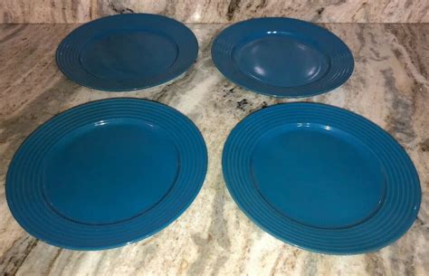 Royal Norfolk 10 1 2 Dinner Plates Set Of 4 Light Blue New SHIPS N 24