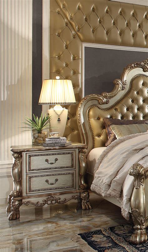 Maybe you would like to learn more about one of these? Tufted Gold Patina King Bedroom Set 4Pcs Dresden 23157EK ...