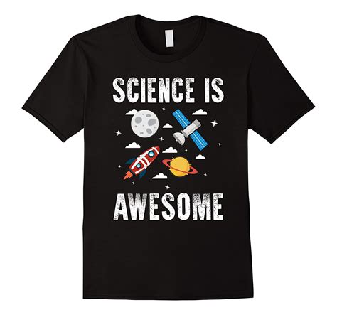 Science Is Awesome T Shirt Moon Rocket Young Scientists Tj Theteejob