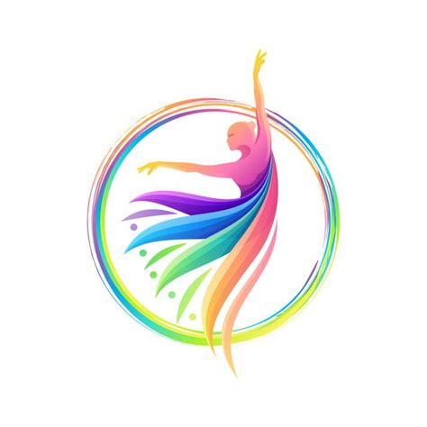 colorful dance abstract logo template plantillas de logotipo imagenes de bailarinas logotipo