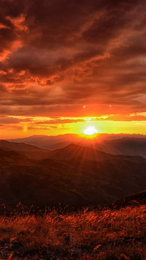 1440x2560 Sunset Landscape Mountains Clouds 4k Samsung Galaxy S6s7