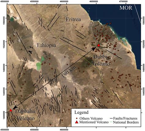 Landsat 8 Image Of The Afar Rift Highlighting Volcanoes That Are