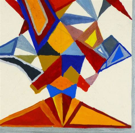 Unknown Geometric Shapes Abstract Painting At 1stdibs