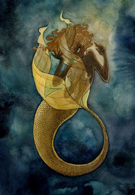 Siren Mermaid Gold Mermaid Black Mermaid Mermaid Art Mermaid
