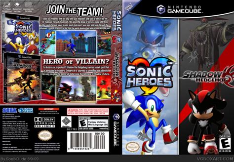 Sonic Heroes And Shadow The Hedgehog Gamecube Box Art Cover By Sonikdude