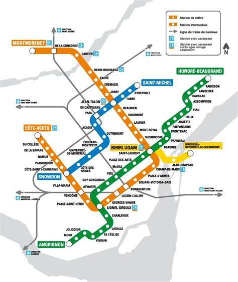 Métro Com Imagens Mapa Do Metrô Montreal Montreal Canadá
