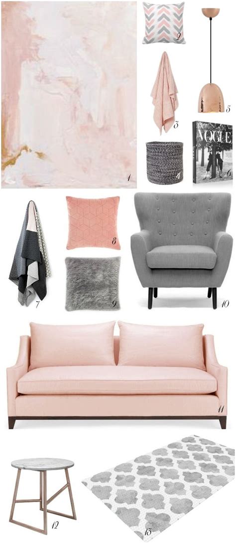 Blush Grey And Copper Gray Bedrooms And Room