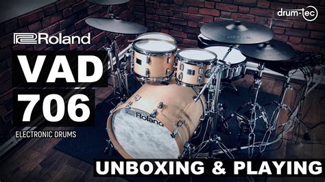 Roland Vad706 V Drums Acoustic Design Electronic Drums Unboxing And Playing Youtube