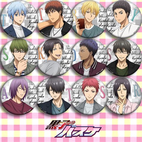 12pcs Anime Kuroko No Basket All Characters Cosplay Badge