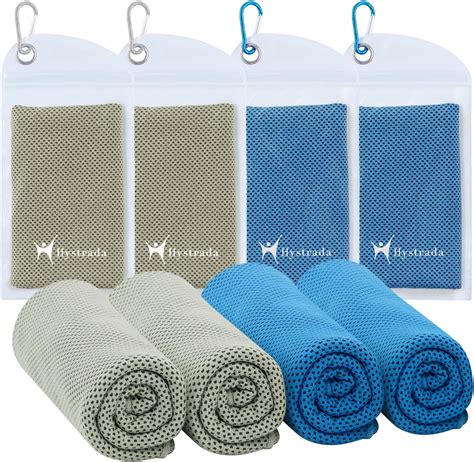 Hystrada 4 Pack Cooling Towels 40 X 12 Cooling Scarf